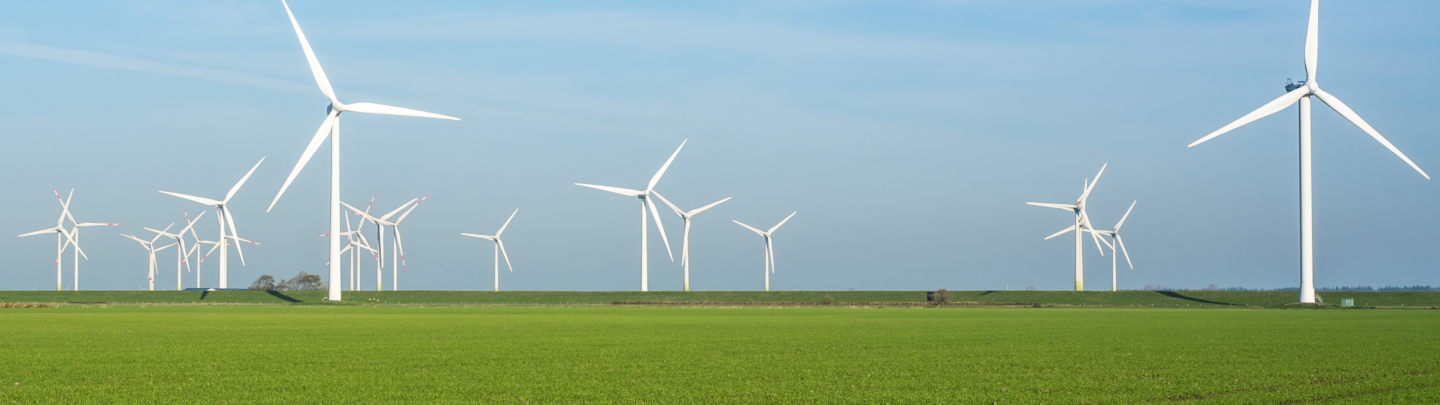 Onshore windmill power plant in northern Germany