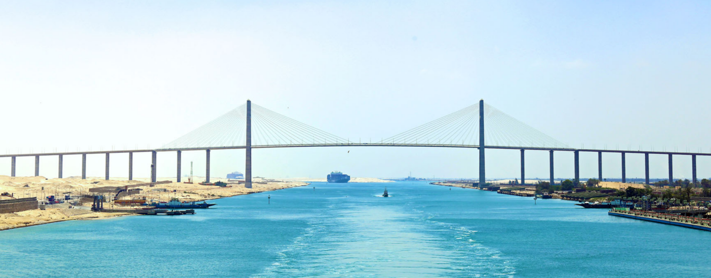 The Suez Canal Bridge, also known as the  25 January Bridge, Egyptian-Japanese Friendship Bridge, Al , Al  Peace or Mubarak Peace