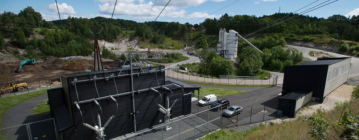 Grimstad Vest Transformatorstasjon Agder Energi. Landvik, 2. juli 2013. Foto: Peter Tubaas - ABB