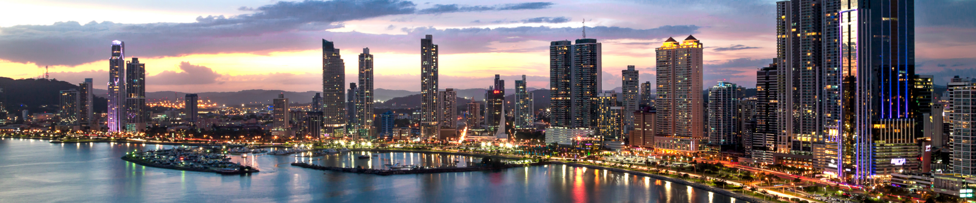Beautiful view of Panama City - Cinta Costera.
