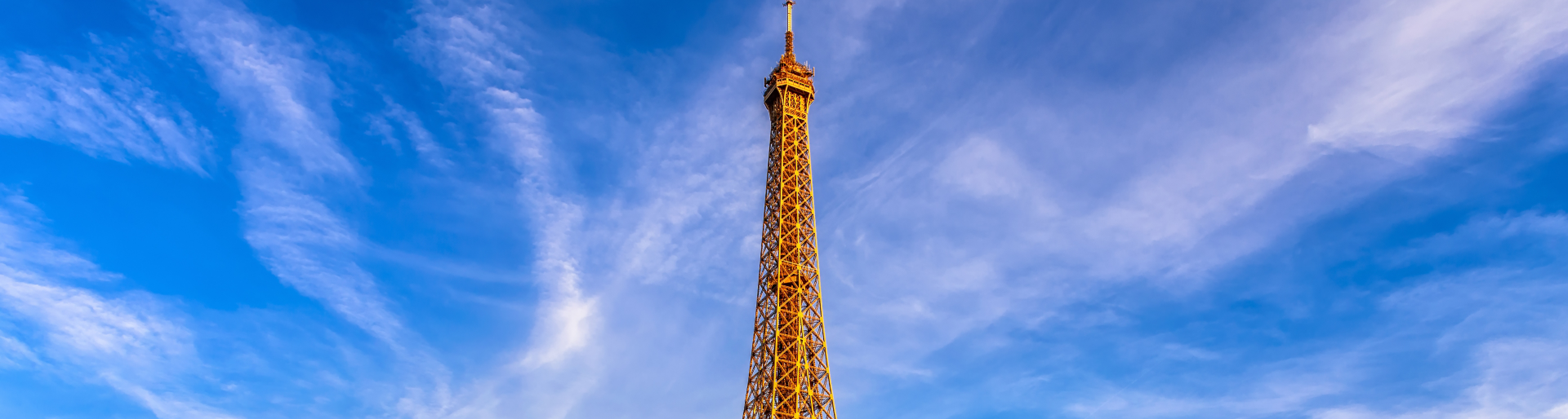 Paris Eiffel Tower and river Seine at sunset in Paris, France. Eiffel Tower is one of the most iconic landmarks of Paris.