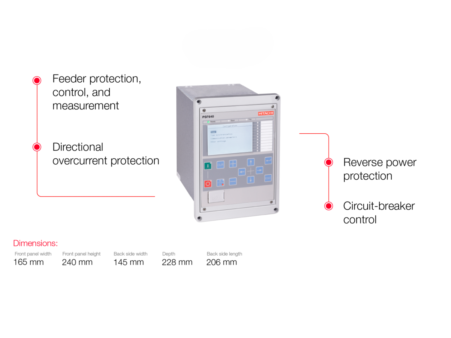 Product image for: Feeder protection, control, measurement and​ supervision. Medium-voltage protection relay PSF640