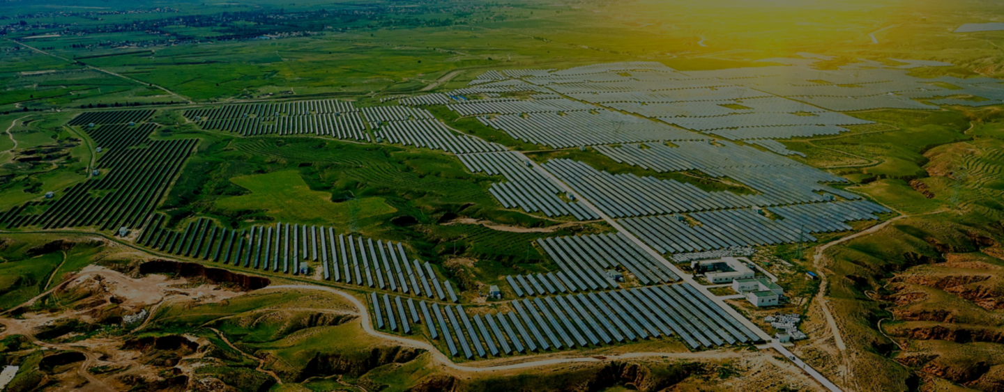 Aerial photography of solar photovoltaic outdoors