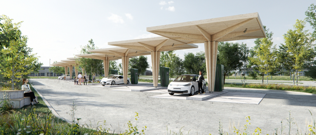 Ground-breaking EV fast-charging station